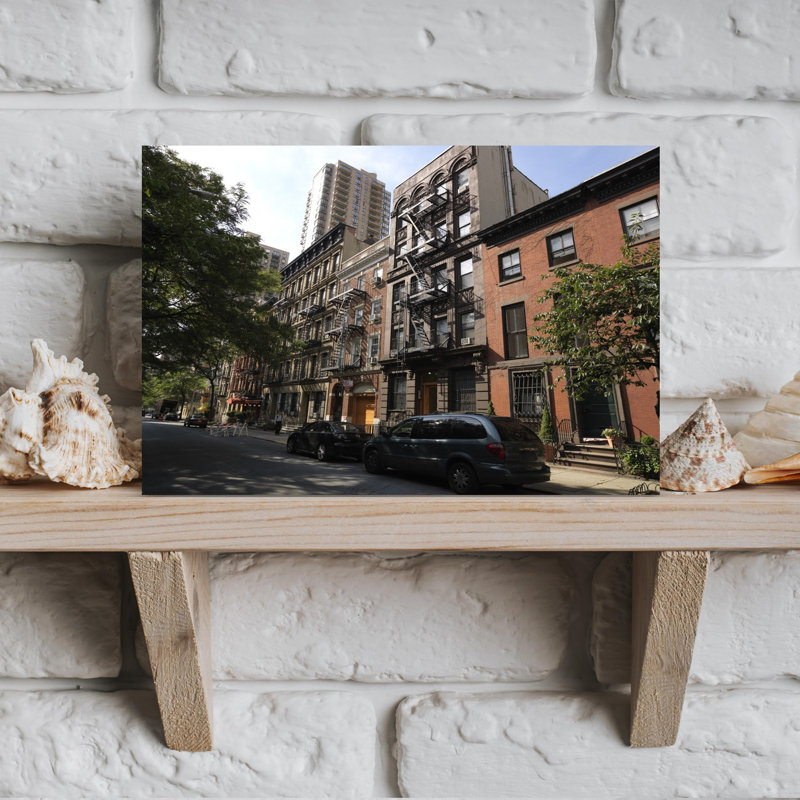 Cars parked in front of buildings New York City New York State USA 1 Piece Wrapped Canvas Wall Art, 30.48 cm H x 45.72 cm W