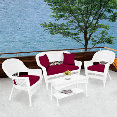 Cecilton 4 Piece Rattan Sofa Seating Group 