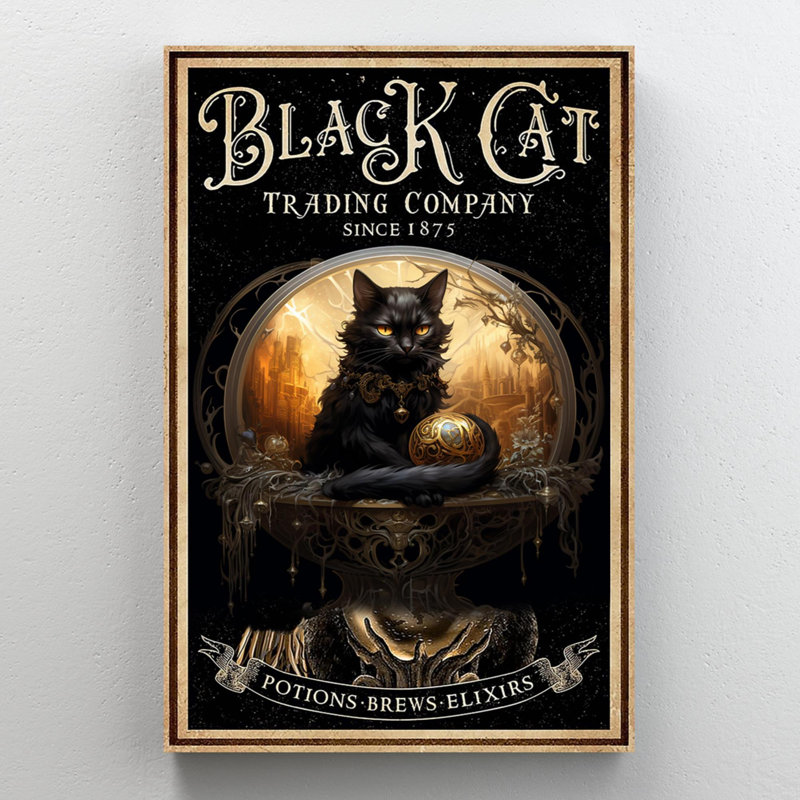 Black Cat Trading Company, H 36 po x l 24 po x P 1,25 po
