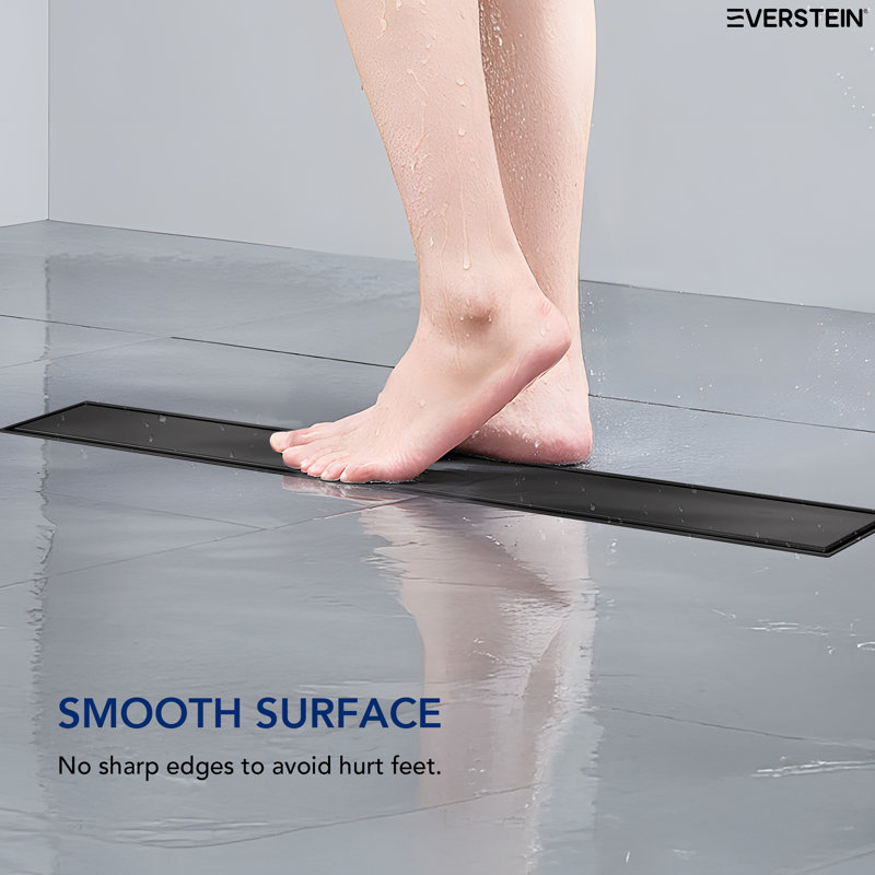 24" x 2.68" Linear Shower Drain Trim, Matte Black