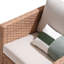 Chaise d'extérieur pivotante en rotin avec coussins