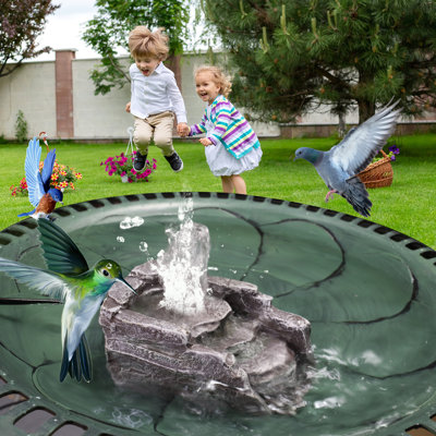 Bird Bath Water Fountain, With Pump For Bird, Rock Waterfall Fountain, Bird Feeder, Small Aquariums, Fish Tank