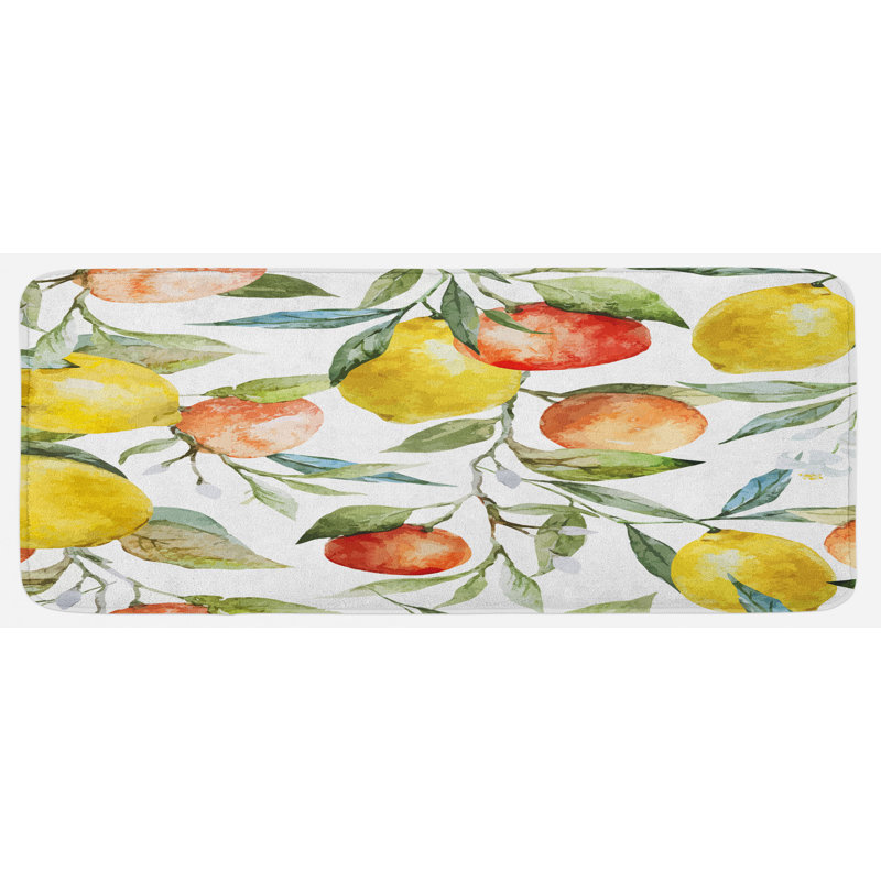 Tapis de cuisine en résine de vitamine et orange clementine