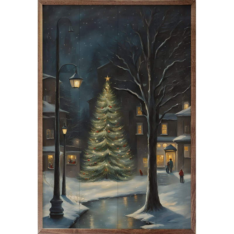 Arbre de Noël de la ville, H 85,3 po x l 36 po x P 1 po