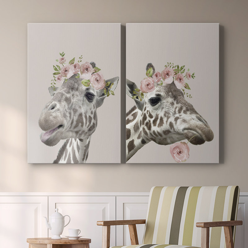 Toile tendue avec châssis Peek A Boo Giraffe I-Premium, H 36 po x l 24 po