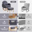 Chaise berçante rembourrée avec repose-pieds Teddy-1783857051
