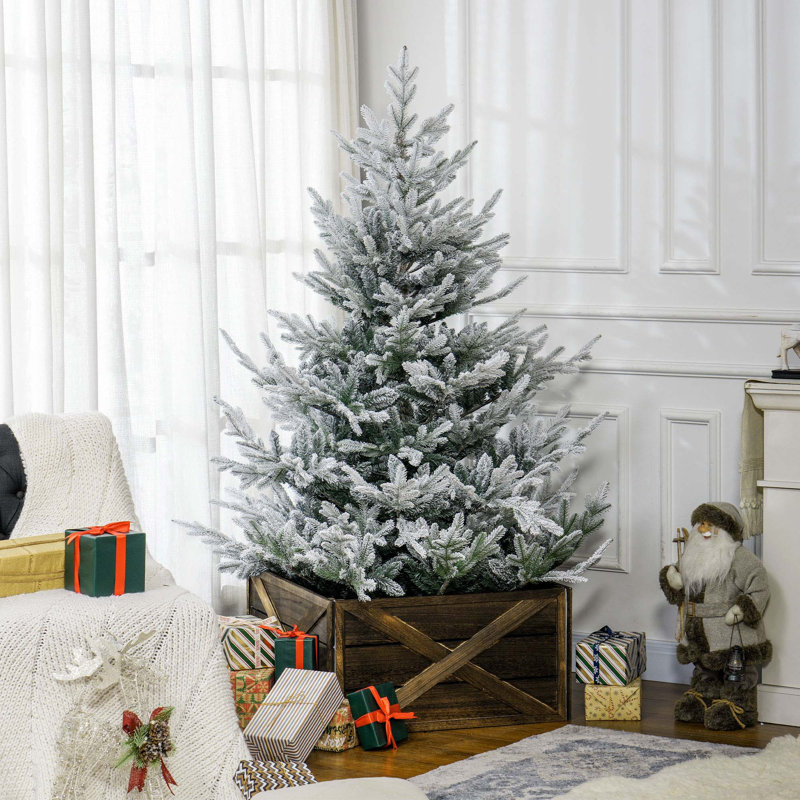 Arbre de Noël articulé artificiel à ouverture automatique avec 795 branches réalistes et base en acier, H 6 pi