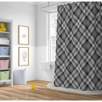 Anthony Plaid Ultra-Thin Lightweight Shower Curtain