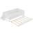 Twin Size Bed with Built-in Bookshelves, Small Staircase, High-Quality Safety Rails & Trundle, White-373334173-373334171