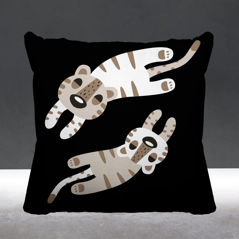 Coussin Jiba, L 17 po x H 17 po, Noir