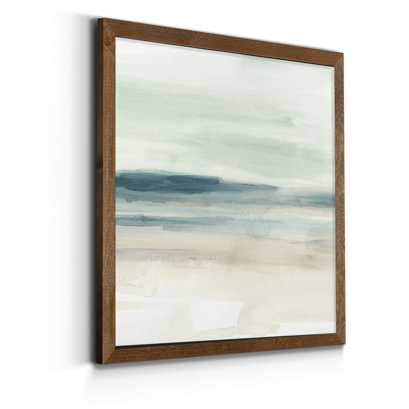 Blue Sands I, reproduction d’art sur toile encadrée, H 17 po x l 17 po x P 1,5 po, Cadre en érable