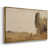 Toile avec cadre flottant or