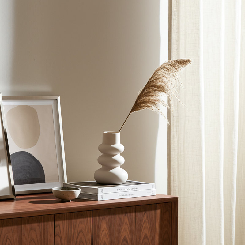 10” Dolomite Stacked Vase - Contemporary Abstract Stacked Sphere Decorative Table Vase - Home or Office Decor Accent - Flower Centerpiece Display Vase - Gift Idea