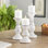 Mango Wood Turned Style Pillar Candle Holders