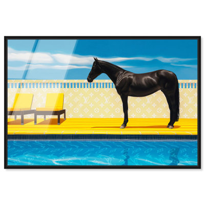 Oliver Gal Palm Springs Stallion Fashion - Framed Acrylic Glass Wall Art