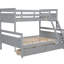 Lit superposé simple au-dessus de double gris avec construction solide et compartiments de rangement, finition, tiroirs sécurisés-1912057741