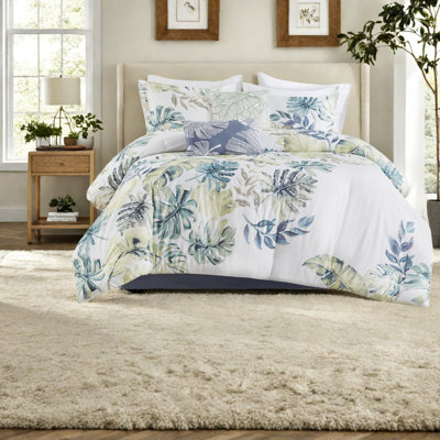 Luxurious Cotton Bedding Set With Coastal Design, King Size