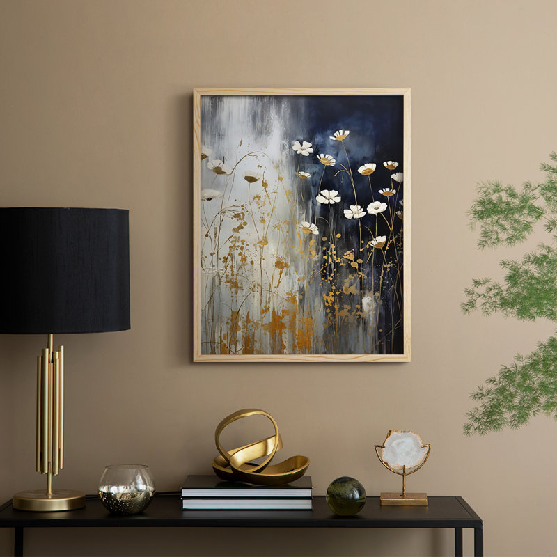 Reproduction encadrée FLORAL Series CECXCVI - bois massif, H 11 po x l 9 po