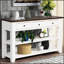 Console 48 po en bois de pin massif avec 3 tiroirs de rangement, parfaite pour les vestibules modernes et les salons-1017967114-1017967115