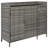 Rattan Bar Table with 3 Doors & Adjustable Shelf-111787816