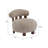 Zavier Boucle Upholstered Accent Chair With Wooden Legs-887492438