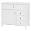36 inch White Bathroom Vanity with Sink, Adjustable Shelf and 4 Drawers