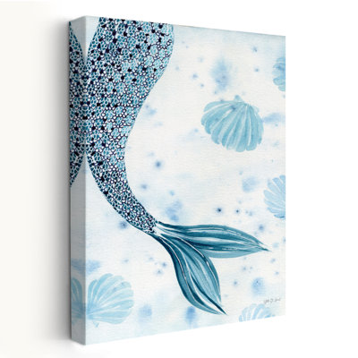 Mermaid Tail I Coastal; Nautique bleu turquoise bord de mer
