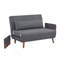 Très grand canapé-lit pliant 3 en 1 - convertible en lit 10 places, dossier réglable à 3 positions, tissu en lin de coton de qualité supérieure, charnières silencieuses, canapé-lit gris peu encombrant pour petit appartement-1343715519