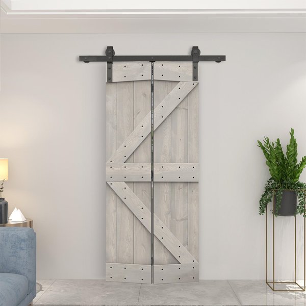 Calhome 84'' Solid Wood Barn Doors | Wayfair