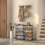 Étagère à chaussures haute 10 étages, étagère à chaussures étroite et légère, support à chaussures vertical compact, petit espace pour le plancher du placard, rangement pour dortoir, entrée de la porte d'entrée, vestibule