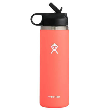 20 oz. Vacuum Insulated Stainless Steel Water Bottle with Straw