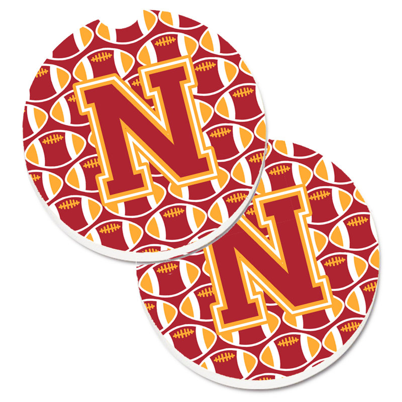 Sous-verre de football, N, Cardinal / or