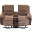 Mitrita 2 Seater Rise Recliner Upholstered Loveseat Sofa with Drinks Console-1128675902-1128675903