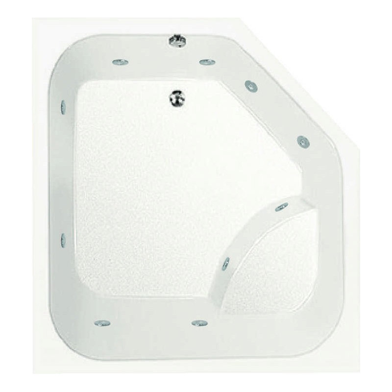 Katarina 69'' L Bathtub, White, Matte Black