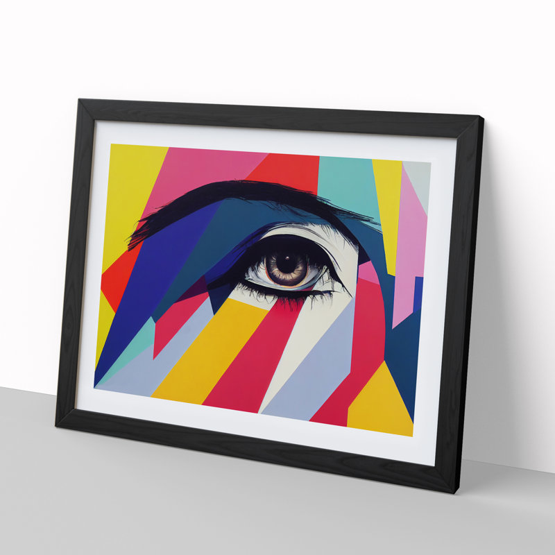 Colourful Abstract Eye Vol.1 - Framed Print, Black, 46cm H x 64cm W x 2cm D
