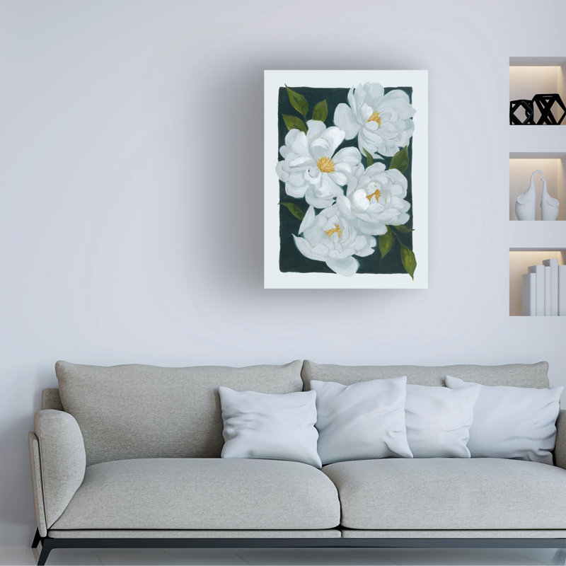 Bolognaise «Pivoine II» sur, H 19 po x l 14 po