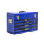 Boîte à outils portative en acier 20 pouces avec tiroirs - Organisateur de rangement robuste en métal avec fermeture verrouillable et glissières à roulement à billes, bleu