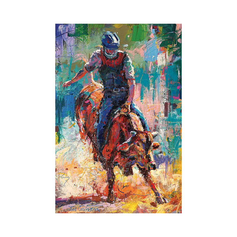 8 Seconds by Jos Coufreur - Wrapped Canvas Painting