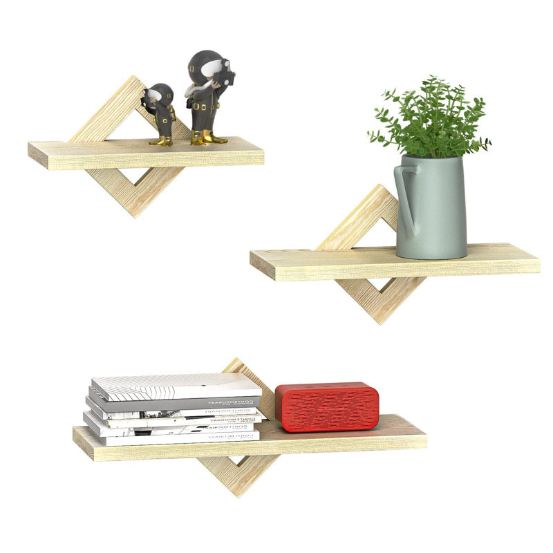 Mace 3 Piece Diamond Floating Shelf