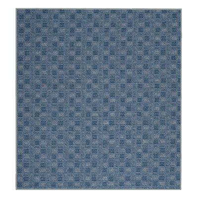 Tapis abstrait abstrait d'intérieur / extérieur de couleur commerciale - bleu marine, hexagone de 8 pi, adapté aux animaux de compagnie et aux enfants. Hexagone, tapis parfaits pour les enfants, les animaux de compagnie, les
