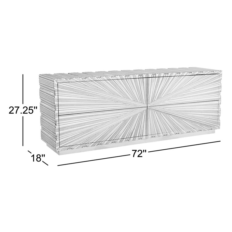 Linenfold Cabinet, Silver