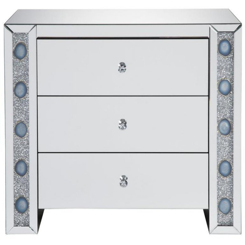 Levon 35'' Glass Top Console Table