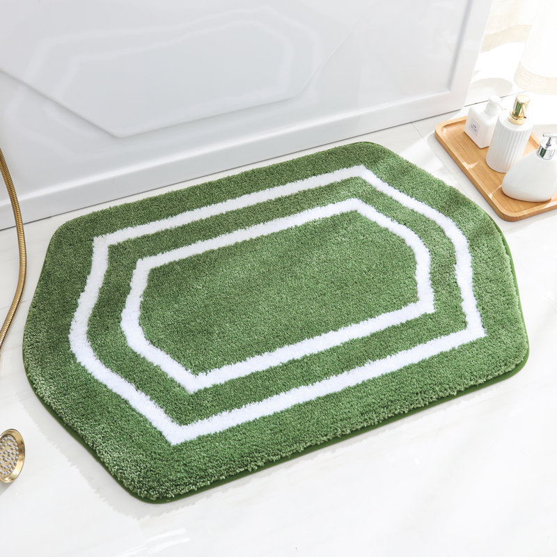 Tapis pour salle de bain Shilyn, Vert, L 24 po x L 36 po