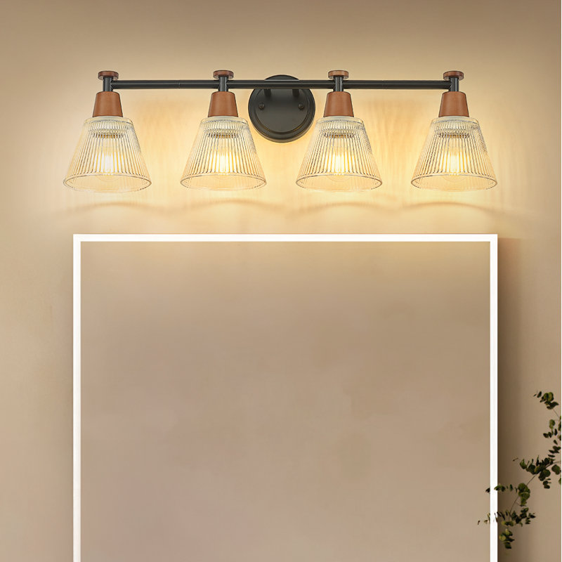 Amilla 4 - Light Dimmable Vanity Light, Black/Vintage