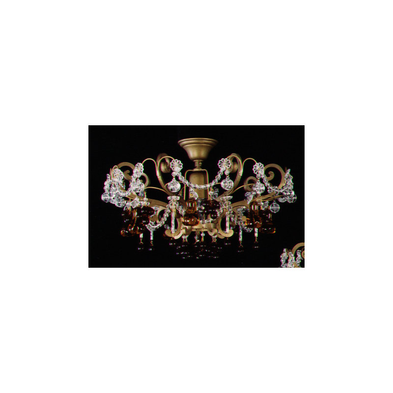 Crick Semi Flush Mount, Dark Lacquer