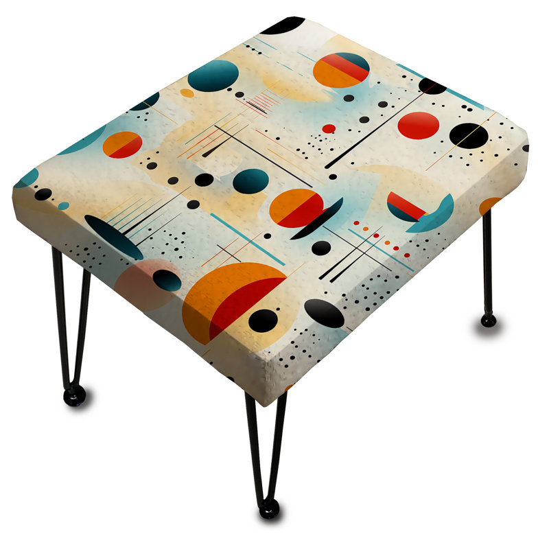 Repose-pieds Mcm Abstract Artistry - Mid-Century
