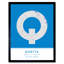 Quetta Pakistan City Map Blue - Single Picture Frame Typography