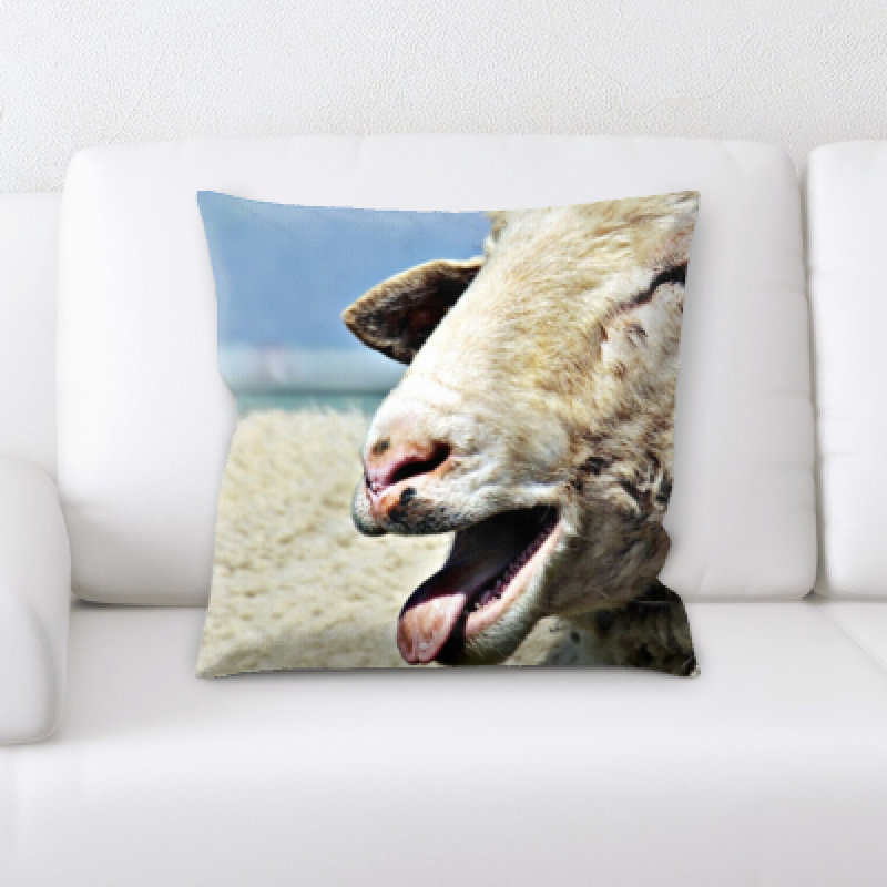Sheep Microsuede Reversible Throw Pillow