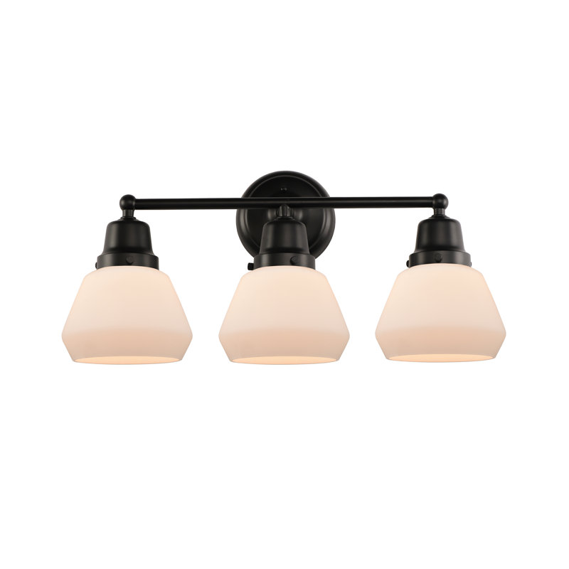 Cahn 3 - Light Dimmable Vanity Light, Brushed Satin Nickel, Incandescent, Clear