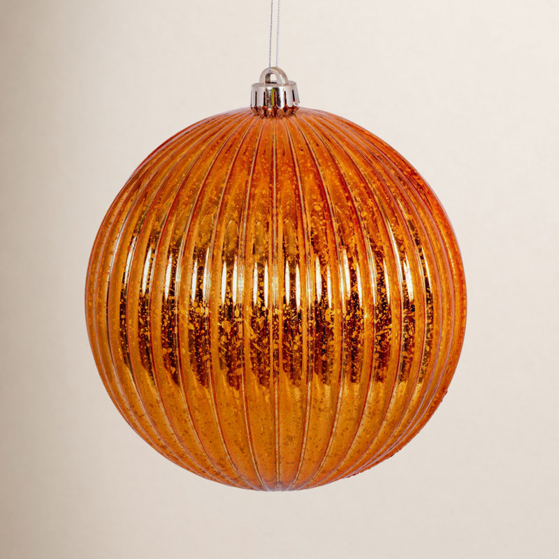 Ensemble de 4 boules de Noël Chistmas, Orange brûlé